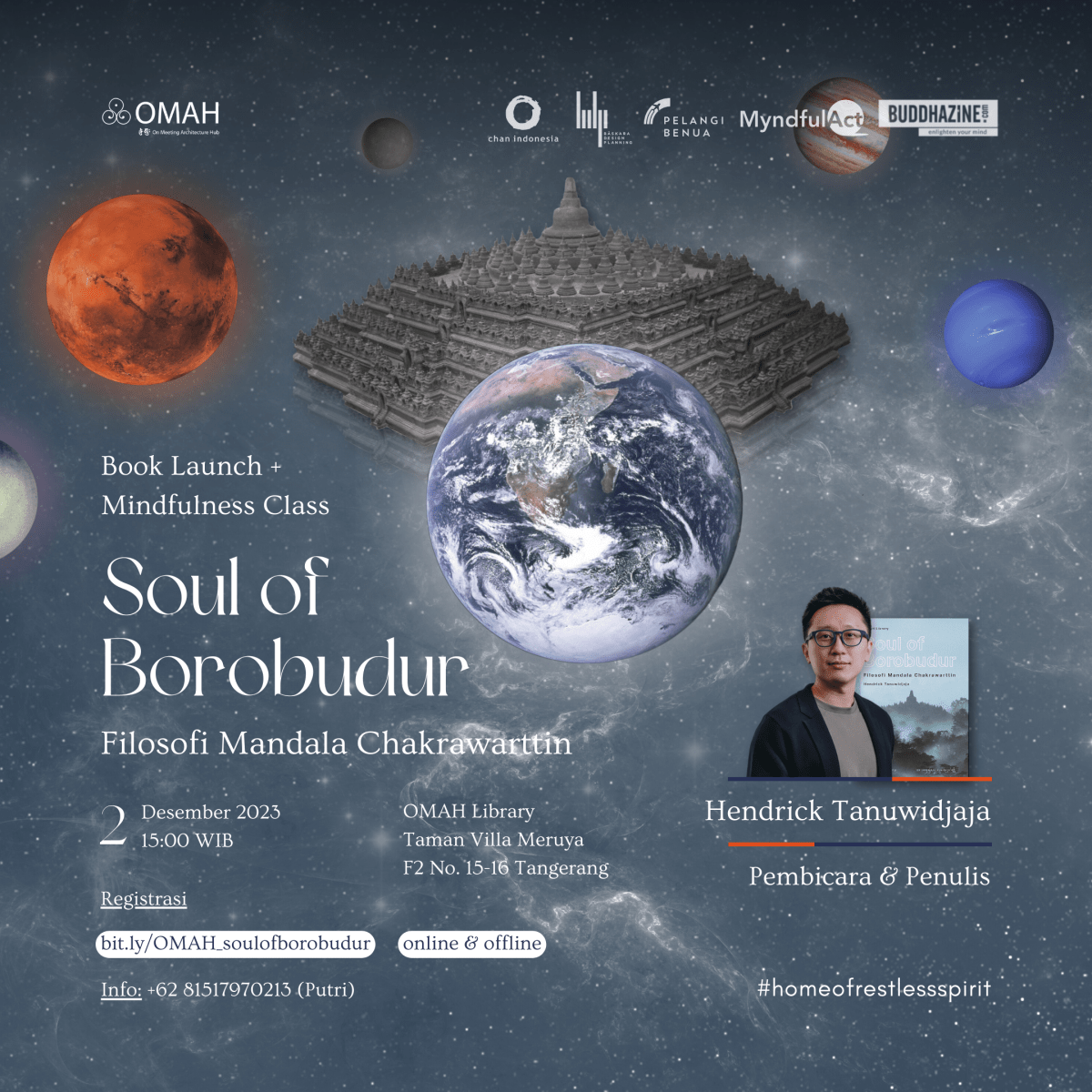 Book Launching + Mindfulness Class | Soul of Borobudur “Filosofi Mandala Chakrawarttin”