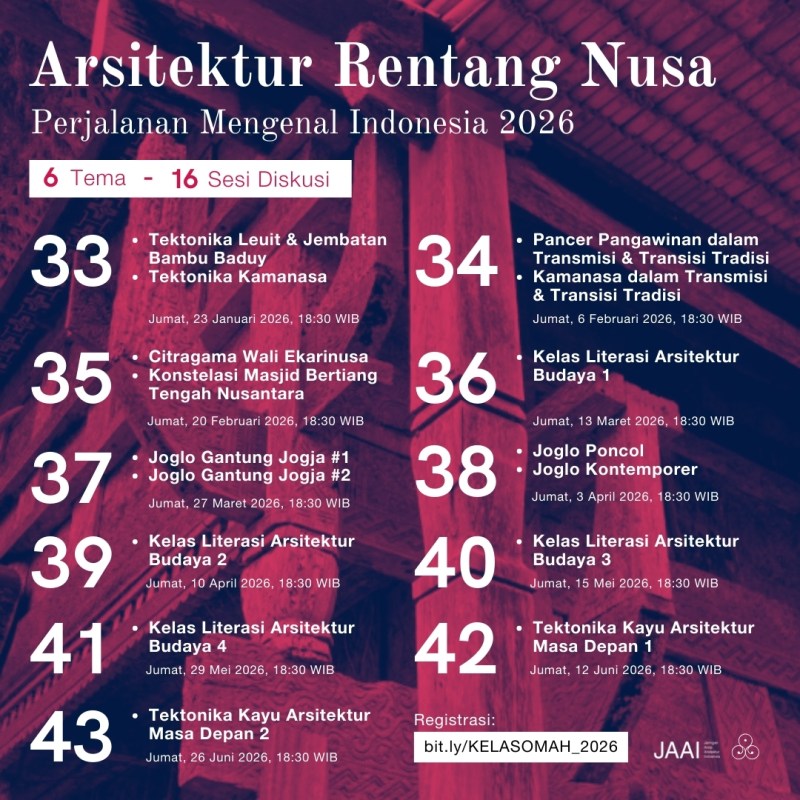 PMI #33 – Arsitektur Rentang Nusa Perjalanan Mengenal Indonesia&nbsp;2026